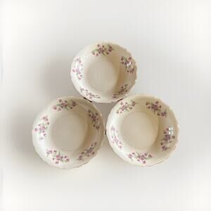 Set of 3 Vintage Canonsburg Pottery Thistledown Vanity Fair 8" Rimmed Soup Bowls